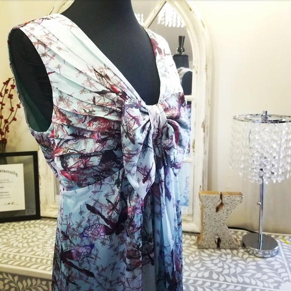 🍒EUC🍒 TED BAKER DRAGONFLY SHIFT DRESS - Picture 1 of 6